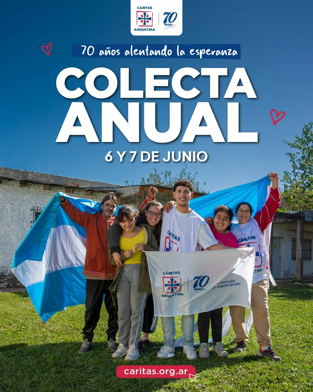 #ColectaAnualDeCáritas! ❤️Desde hace 70 años, alentamos la esperanza con gestos concretos que a